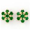 1.44ct Natural Genuine Emerald 9k Gold Earrings (JEW-9192X)