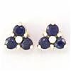 .60ct Natrl Genuine Bl Sapphire 9k Gold Earrings (JEW-9205X)