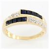 1.08ct Bl Sapphire Diamond 9k Yel Gold Ring (JEW-9359X)