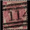 Image 1 : 1867 RARE GB 3p Rose Used Stamp  (STM-1550)