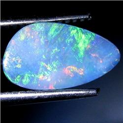 1.48ct Australian Black Opal Doublet Full Fire (GEM-30076)
