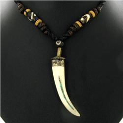 Tibet Shell Horn Nickel Necklace (ANT-1098)