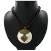 Image 1 : Tibet Shell Nickel Turquoise Pendant Necklace (ANT-1089)