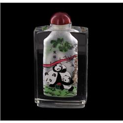 Heavy Beveled Glass Chinese Snuff Bottle (CLB-594)