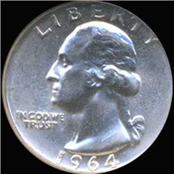 1964 GW 25c Silver Quarter Coin Graded GEM (COI-6849)