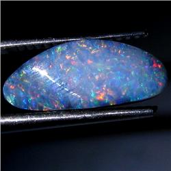 2.91ct Australian Black Opal Doublet Full Fire (GEM-30034)