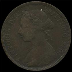 1887 Victoria Halfpenny Hi Grade (COI-7135)