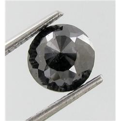 1.56ct Fancy Black Natural Diamond Round  (GEM-17256)