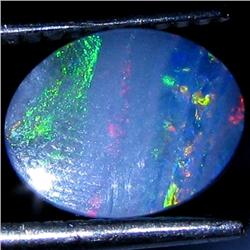 1.17ct Australian Black Opal Doublet Full Fire (GEM-30045)