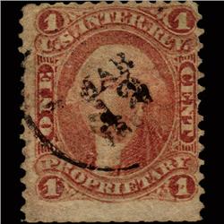 1860s US Revenue Stamp 1c Proprietary (STM-1461)