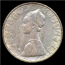 1966 Italy 500 Lira Silver AU+ (COI-5751)