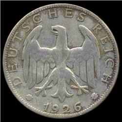 1926A Germany 1 Mark Hi Grade Type 2 SCARCE (COI-8094)