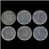 1936-39 Nazi Germany 5 Mark Hi Grade 6 Pcs (COI-8212)