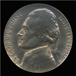 1950 Jefferson Nickel Graded GEM Rainbow Toned (COI-6214)