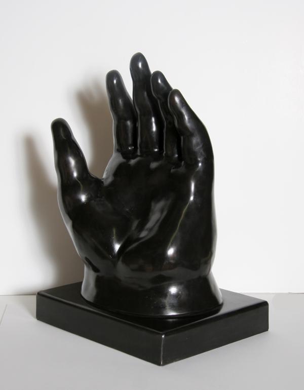 Botero Hand Fernando Botero, Hand, Bronze Sculpture with Black Patina