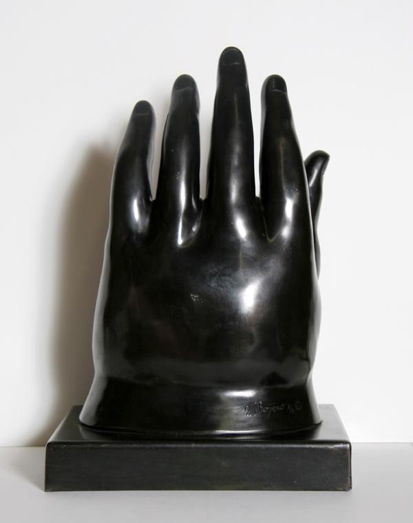 Fernando Botero, Hand, Bronze Sculpture with Black Patina