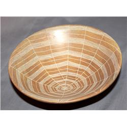 Dish with interior Spider Web Design
