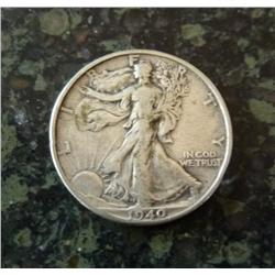 1940 Silver Liberty Walking Half Dollar