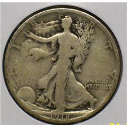 1918-S Silver Liberty Walking Half Dollar