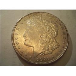 1921-D Morgan Silver Dollar, AU++