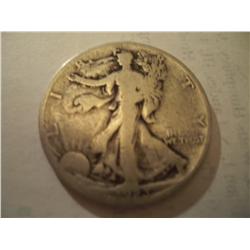 1923-S Silver Walking Half Dollar