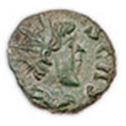 Ancient, Tetricus II AE Antoninianus, irregular flan (ancient imitation) AD 273-275, 11mm. RARE!