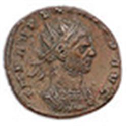 Ancient Aurelian, AE, Antoninianus. AD 270-275 Milan Mint; P in exergue, RIC 139, C-194, 18mm.
