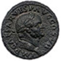 Ancient, Vespasian AE As. 76 AD. IMP CAESAR VESP AVG COS VII