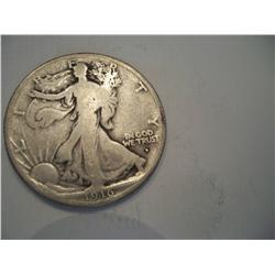 1916-D Silver Walking Half Dollar