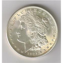 ERROR COIN 1921 MORGAN SILVER DOLLAR, MS64, VAM-3AJ, RARITY6