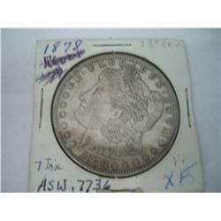 1878 Morgan Silver Dollar - Reverse of 1879 - XF