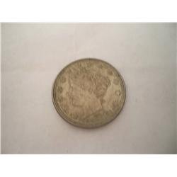 1883 "No Cents" Liberty Head Nickel - AU