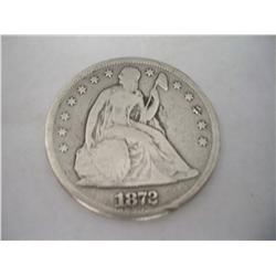 1872 Liberty Seated Silver Dollar - VG