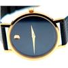 Image 3 : Movado Yellow Gold Plated Leather Strap Watch