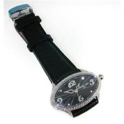 Techno Com Stainless Steel Diamond Strap Watch
