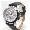 Image 3 : Fossil Stainless Steel Skeleton Leather Strap Watch