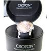 Image 1 : Croton Stainless Steel Rubber Strap Watch