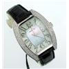 Image 1 : Tourneau 18K White Gold Diamond Watch with Leather Strap