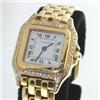 Image 4 : Cartier 18K Yellow Gold Diamond Watch.