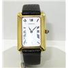 Image 1 : Cartier 18K Yellow Gold Leather Strap Watch