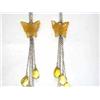 Image 1 : 18k White Gold Earrings Citrine