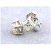 Image 2 : 14kw Gold Earrings with Princess Cut Diamonds (0.89 ct)