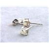Image 3 : 14kw Gold Earrings with Princess Cut Diamonds (0.89 ct)