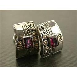 Clip on Earrings with Rodolite