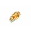 Image 1 : 14k Yellow Ring with Citrine and Diamonds
