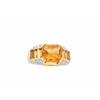 Image 2 : 14k Yellow Ring with Citrine and Diamonds