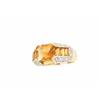 Image 3 : 14k Yellow Ring with Citrine and Diamonds