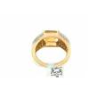 Image 4 : 14k Yellow Ring with Citrine and Diamonds