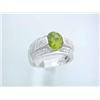 Image 3 : 18k White Gold Ring with Diamonds and Peridot