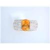 Image 2 : 18k Yellow Gold Ring with Citrine and Diamonds
